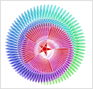 Woopec C# turtle graphics with transparent spirograph curves