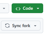 Screenshot of the 'Sync fork' menu of GitHub